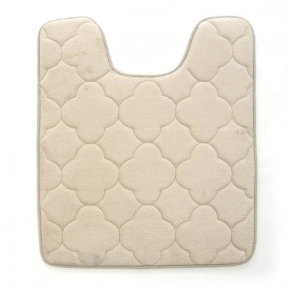 Stephan Roberts Home 24NC-EM1V19-12 21 x 24 in. Embroidered Memory Foam Contoured Bath Mat – Gray Morn