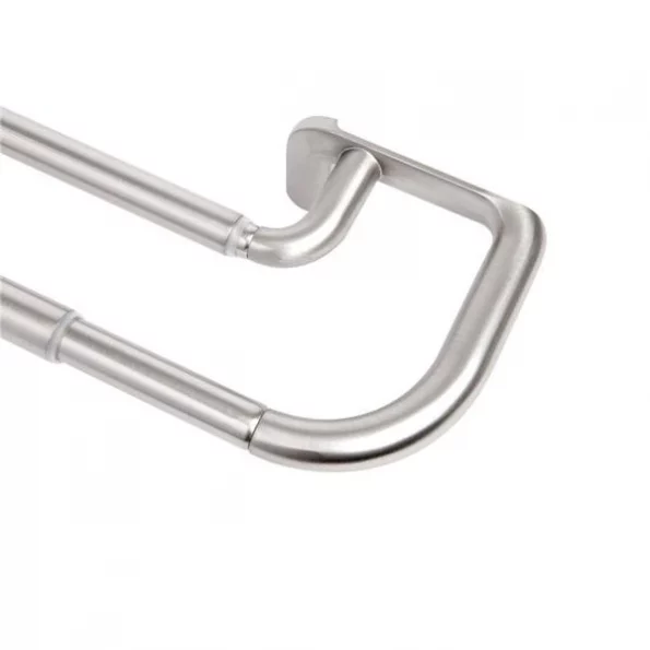 Umbra 1005892-782 0.75 in. Twilight Double Curtain Rod Set 48-88 in. – Matte Nickel