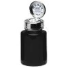Menda 35386 4 oz Round Glass Bottle with Pure-Touch Pump; Black