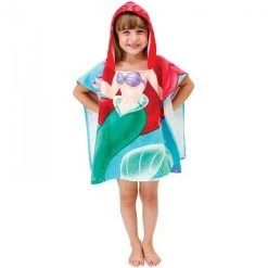 Little Mermaid 808094 Disney Princess Little Mermaid Ariel Youth Hooded Poncho Towel