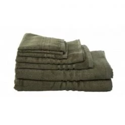 13 x 13 in. Bamboo Bath Towel; Olive Green