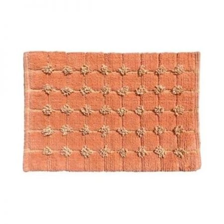 Nedia Home 27246 18 x 27 in. Cotton Tail Tufted Bath Rug; Coral