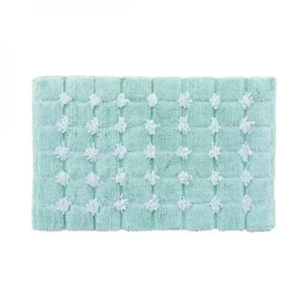 Nedia Home 27247 18 x 27 in. Cotton Tail Tufted Bath Rug; Teal