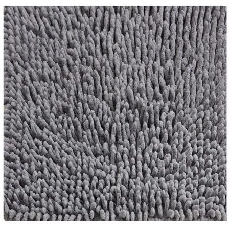 Better Trends BALC24GR 24 in. Loopy Chenille Square Bath Rug; Grey