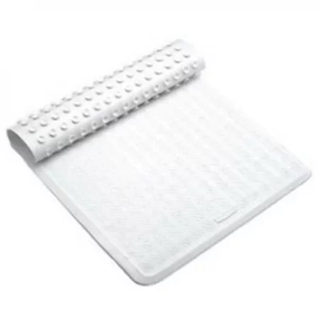 Fixturesfirst Safti-Grip Latex-Free Vinyl Bath Mat - White