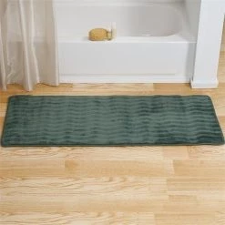 Lavish Home 67-11-G 24 x 60 in. Extra Long Memory Foam Bath Mat; Green