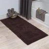 Lavish Home 67-0019-C 24 x 60 in. Plus 100 Percent Cotton Bathroom Runner; Chocolate