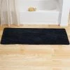 Lavish Home 67-11-BL 60 x 24.25 x 0.62 in. Memory Foam Extra Long Bath Rug Mat - Black