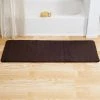 Lavish Homes Lavish Home 67-17-C 60 x 24.25 x 0.62 in. Memory Foam Striped Extra Long Bath Mat - Chocolate