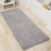 Lavish Home 67-19-G 2 by 5 ft. Memory Foam Shag Bath Mat; Grey