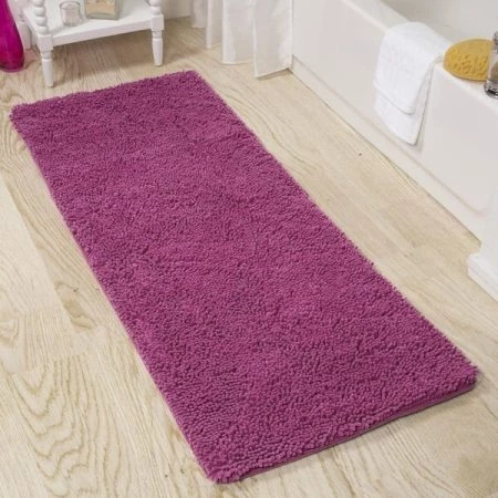 Lavish Home 67-19-P 2 by 5 ft. Memory Foam Shag Bath Mat; Pink