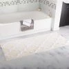 Lavish Home 67-0029-B 24 x 60 in. 100 Percent Cotton Trellis Bathroom Mat - Bone