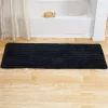 Bedford Home 67A-01530 Microfiber Memory Foam Bath Mat - Black