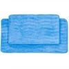Bedford Home 67A-26563 2 Piece Memory Foam Bath Mat Set; Blue