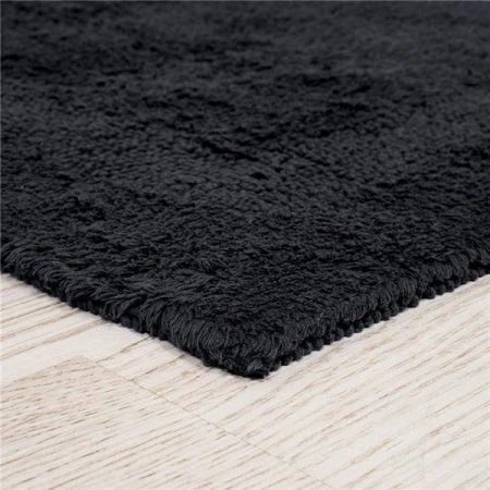 Bedford Home 67A-27571 2 Piece 100 Percent Cotton Bath Mat Set - Black