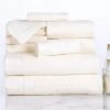 Bedford Home 67A-31091 Ribbed Cotton 10 Piece Towel Set - Bone