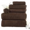 Bedford Home 67A-77231 100 Percent Cotton Zero Twist 6 Piece Towel Set - Chocolate