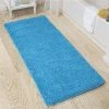 Bedford Home 67A-99063 Memory Foam Shag Bath Mat; 2 ft. by 5 ft. - Blue