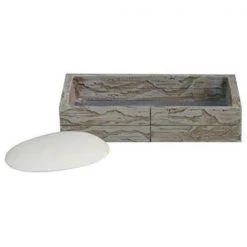 NuSteel RUS3H Rustic Stone Antique Soap Dish