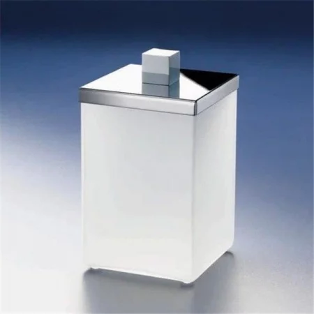 Comfortcreator Concrete Stone & Wooden Finish Cotton Swab & Cotton Container