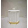 NuSteel PAN1H Panache Ceramic & Gold Cotton Swab Cotton Container