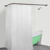 Utopia Alley Rustproof L-Shaped Corner Shower Curtain Rod Bronze