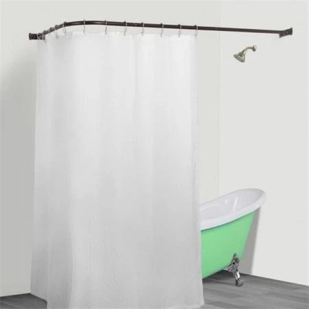 Utopia Alley Rustproof L-Shaped Corner Shower Curtain Rod Bronze