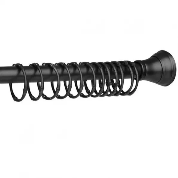 Utopia Alley HK4BK Victoria Never Rust Rustproof Zinc Shower Curtain Rings for Bathroom Shower Rods Curtains; Black – Set of 12