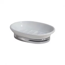 Interdesign 68861 Dish York Oval Soap Clear & Chrome – pack of 2
