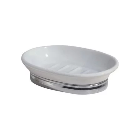 Interdesign 68861 Dish York Oval Soap Clear & Chrome - pack of 2