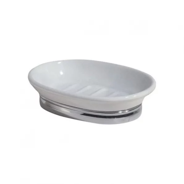 Interdesign 68861 Dish York Oval Soap Clear & Chrome – pack of 2