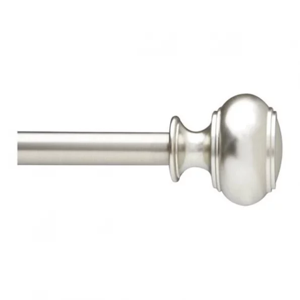 Comfortcreator 246554-411 48 x 88 in. Dorset Curtain Rod Nickel 1 246554-411 48 x 88 in. Dorset Curtain Rod Nickel