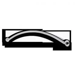 AJW UX1-J72-CV 1 In. Diameter Curved Shower Curtain Rod; 72 In. L – J-Type Flange