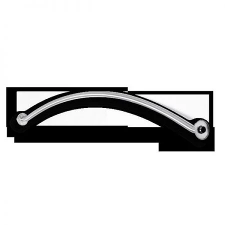 AJW UX1-J72-CV 1 In. Diameter Curved Shower Curtain Rod; 72 In. L - J-Type Flange