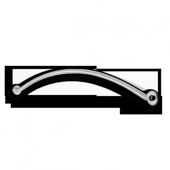 AJW UX1-J72-CV 1 In. Diameter Curved Shower Curtain Rod; 72 In. L – J-Type Flange