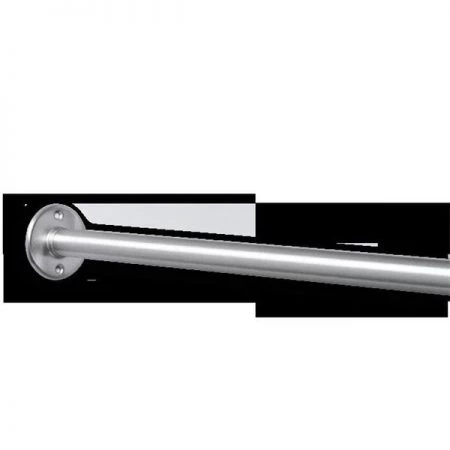 AJW UX2-B48 1.25 In. Diameter Shower Curtain Rod; 48 In. L - B-Type Flange