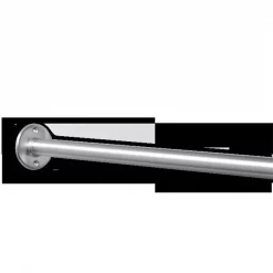 AJW UX2-B60 1.25 In. Diameter Shower Curtain Rod; 60 In. L – B-Type Flange