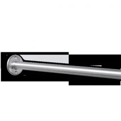 AJW UX2-B72 1.25 In. Diameter Shower Curtain Rod; 72 In. L – B-Type Flange