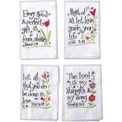 Manual Woodworkers & Weavers 93314 Hand Towel Every Good & Perfect Gift White – 16 x 28