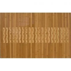 Anji Mountain AMB0090-2048 20 in. x 48 in. High Gloss Inlaid Bamboo Kitchen-Bath Mat- rubber-backed