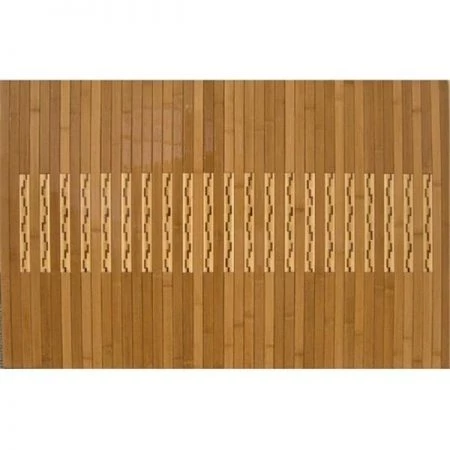 Anji Mountain AMB0090-2048 20 in. x 48 in. High Gloss Inlaid Bamboo Kitchen-Bath Mat- rubber-backed