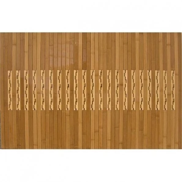 Anji Mountain AMB0090-2048 20 in. x 48 in. High Gloss Inlaid Bamboo Kitchen-Bath Mat- rubber-backed