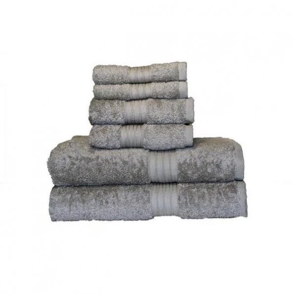 Baltic Linen 0353163230 Egyptian Majestic Heavy Weight Cotton 6 Piece Towel Set – Ice Grey