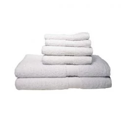 Baltic Linen 0353163370 Signet Ultra Absorbant 100 Percent Cotton 6 Piece Towel Set – White
