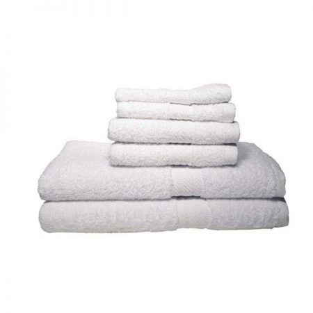 Baltic Linen 0353163370 Signet Ultra Absorbant 100 Percent Cotton 6 Piece Towel Set - White