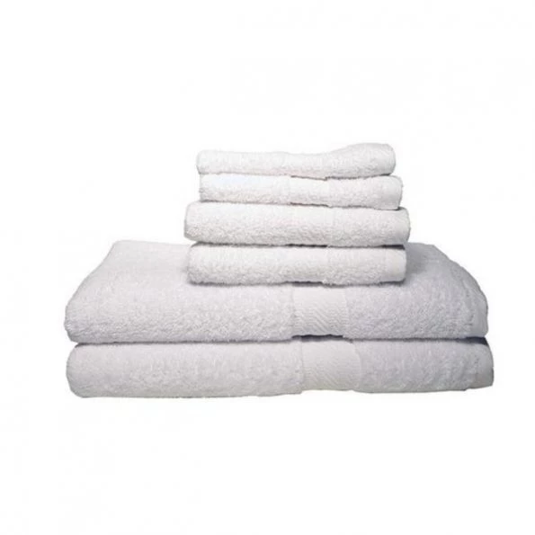 Baltic Linen 0353163370 Signet Ultra Absorbant 100 Percent Cotton 6 Piece Towel Set – White