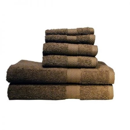 Baltic Linen 0353163400 Signet Ultra Absorbant 100 Percent Cotton 6 Piece Towel Set - Cocoa