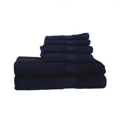 Baltic Linen 0353163430 Signet Ultra Absorbant 100 Percent Cotton 6 Piece Towel Set – Navy