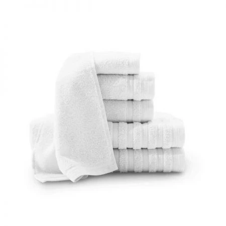 Baltic Linen 0353558600 Pure Elegance 100 Percent Turkish Cotton 6 Piece Luxury Towel Set - Bright White