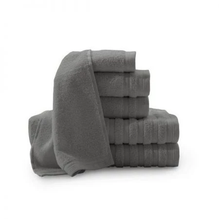 Baltic Linen 0353558640 Pure Elegance 100 Percent Turkish Cotton 6 Piece Luxury Towel Set - Charcoal